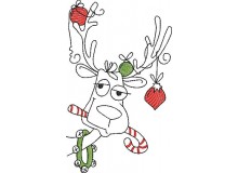 Stickdatei - Rentier Doodle